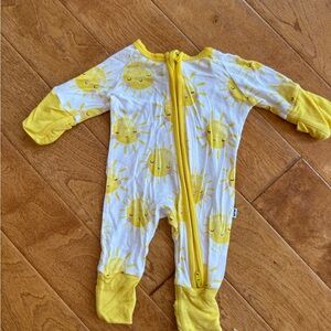 Little Sleepies Yellow Sun Print Kids One Piece